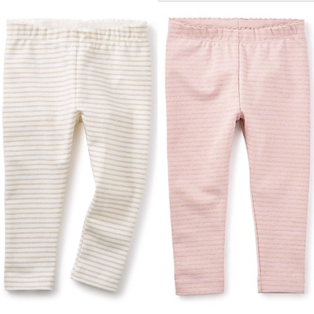 Bundle Tea Collection Sparkle Stripe Baby Leggings